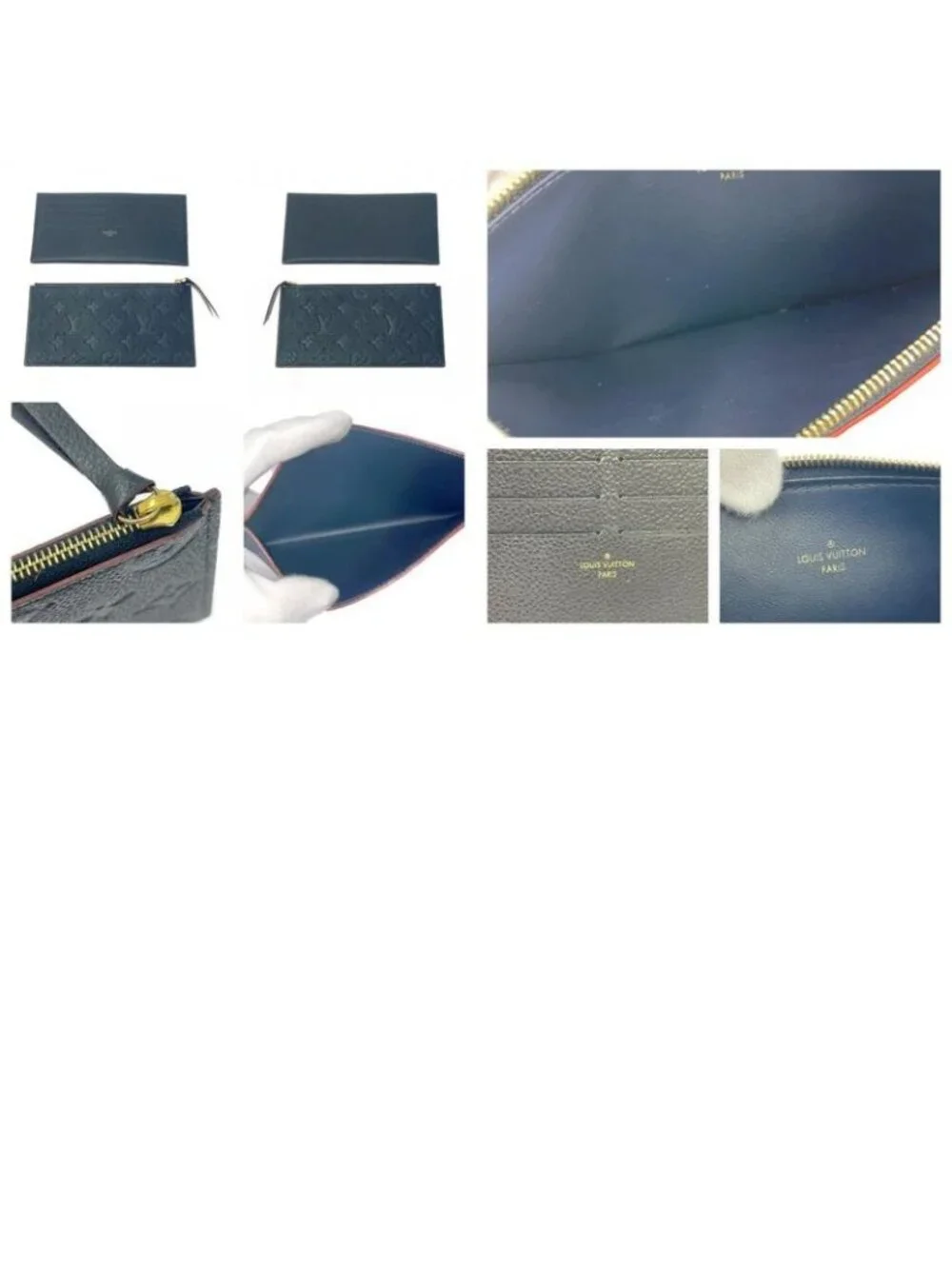 Louis Vuitton Monogram Empreinte Pochette Felicie Marine Rouge - Picture 10 of 10